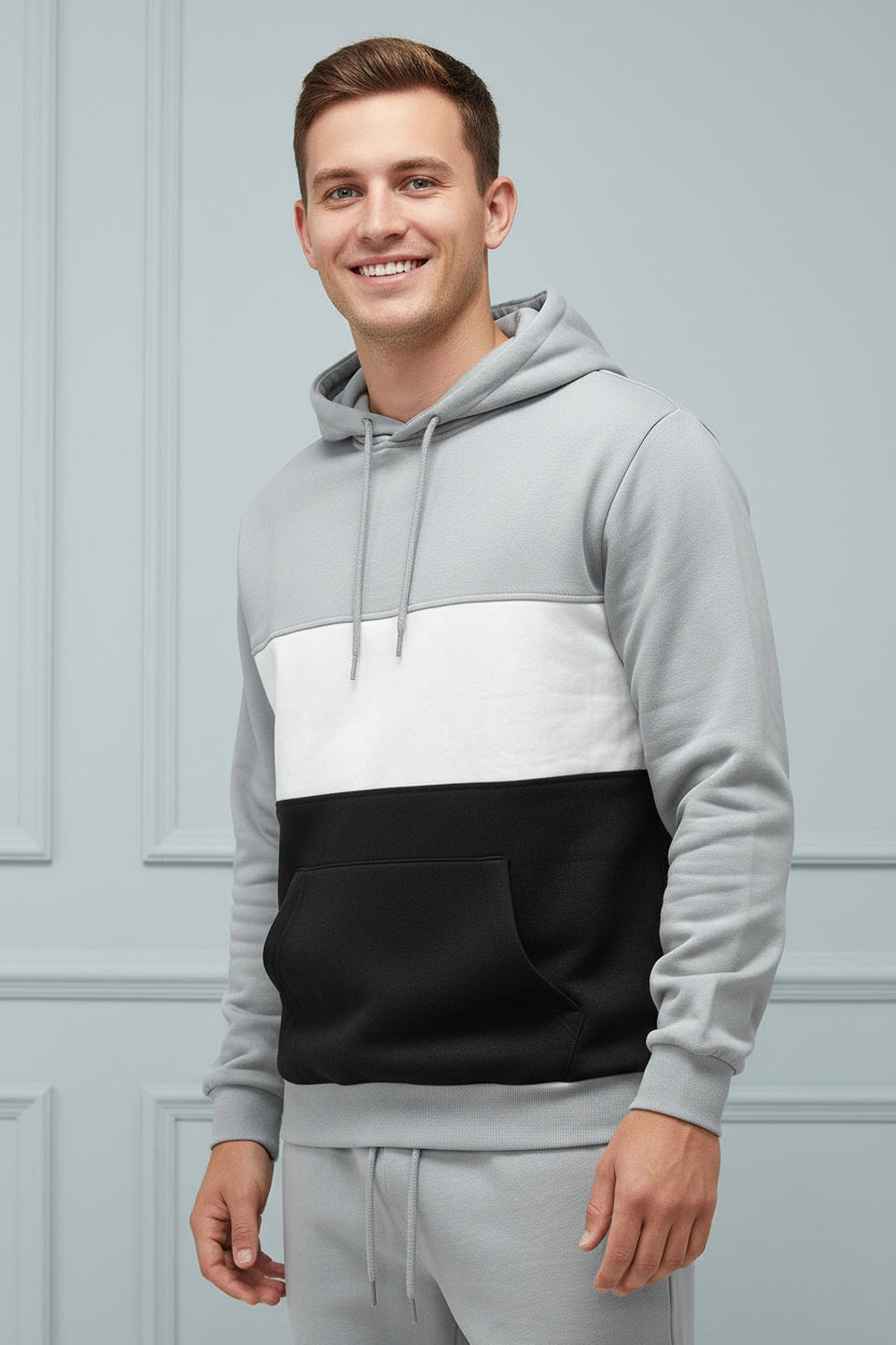 Block Pullover Hoodie for Men