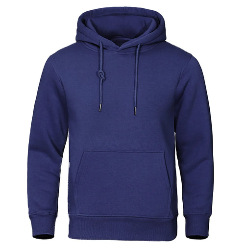 Solid Color Men Hoodies Fleece Warm Mens Sweatshirt Fashion Streetwear