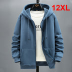 Plus Size 10xl 12xl Hoodie Men Autumn Winter Fleece Hoodies Solid