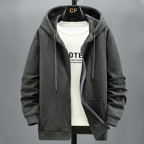 Plus Size 10xl 12xl Hoodie Men Autumn Winter Fleece Hoodies Solid