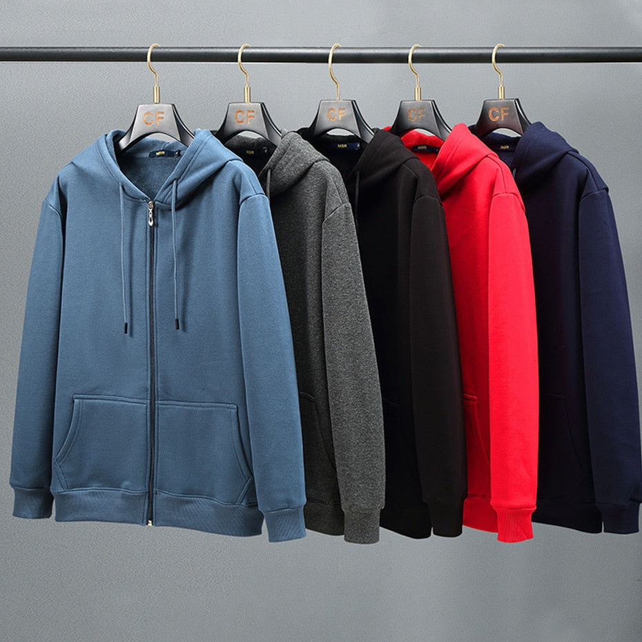 Plus Size 10xl 12xl Hoodie Men Autumn Winter Fleece Hoodies Solid