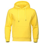 Solid Color Men Hoodies Fleece Warm Mens Sweatshirt Fashion Streetwear