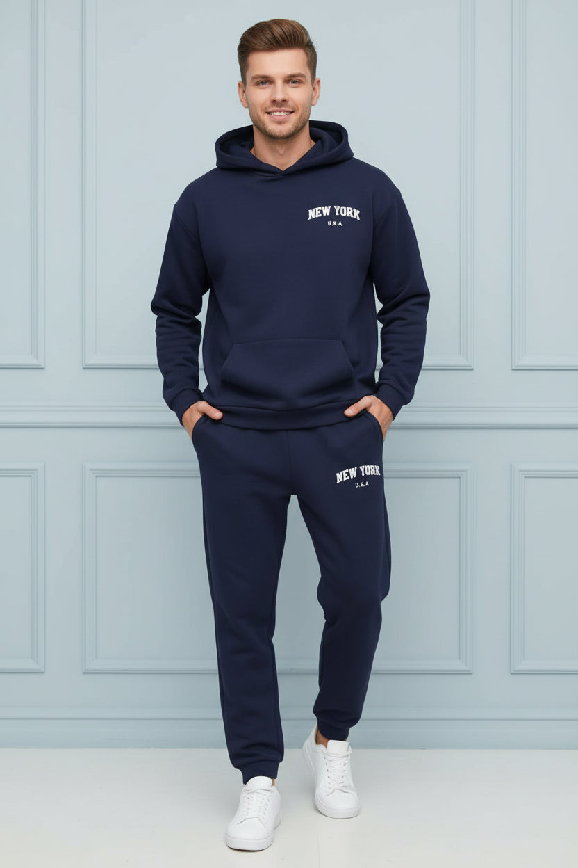 Men Hooded Cotton Tracksuit