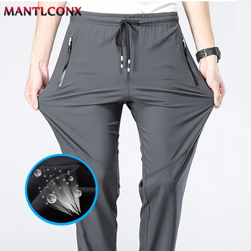 Breathable Men's Casual Pants Quick Dry Straight Elastic Waist Jogger