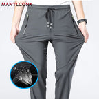 Breathable Men's Casual Pants Quick Dry Straight Elastic Waist Jogger