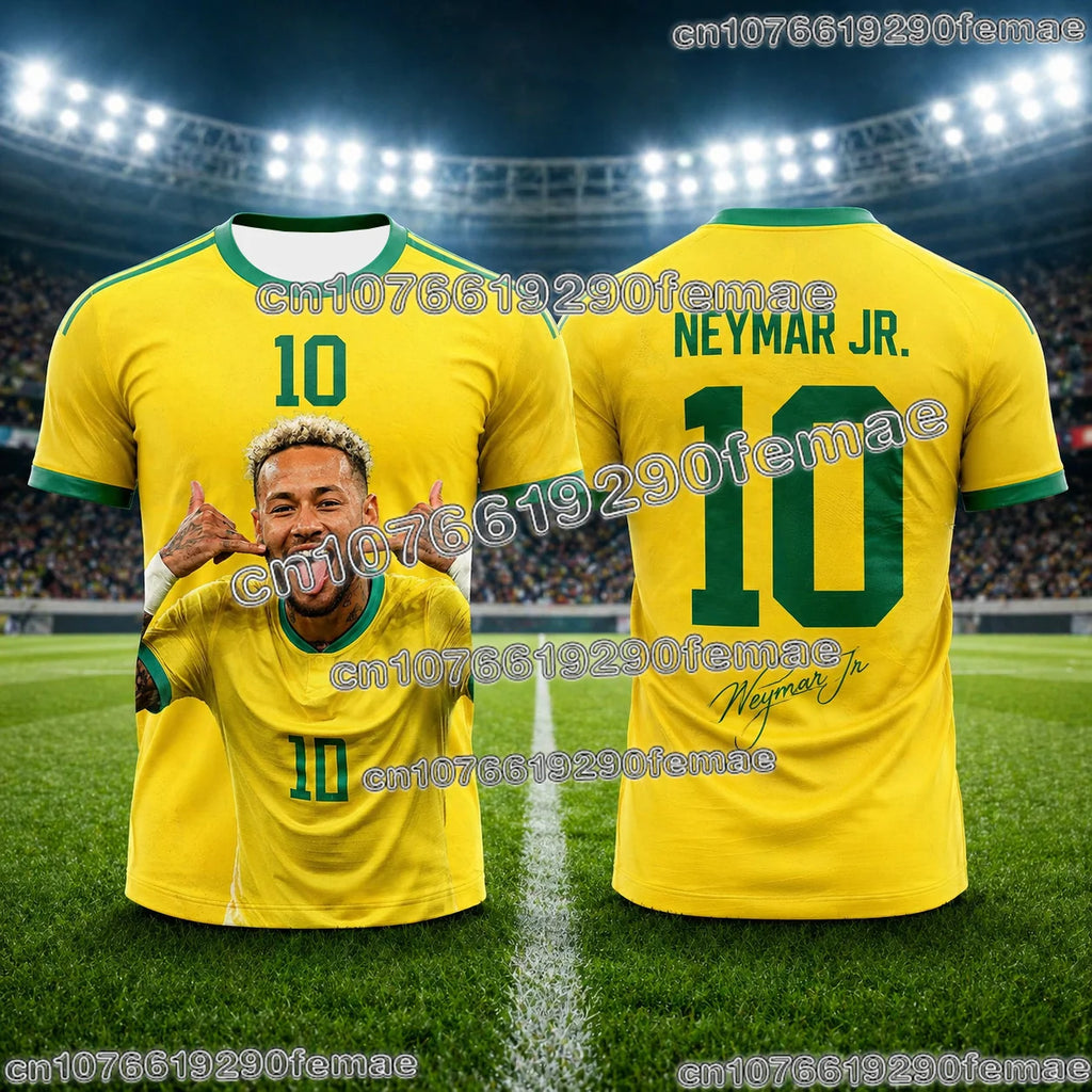 New Trendy Neymar Soccer Jersey 3D Printed Breathable Summer Sports