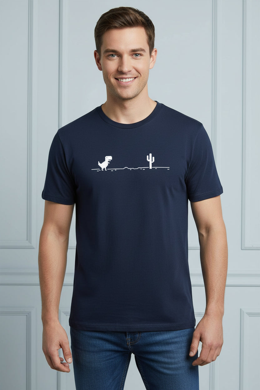 Dinosaur Cactus Funny Graphic T-shirt