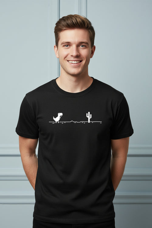 Dinosaur Cactus Funny Graphic T-shirt