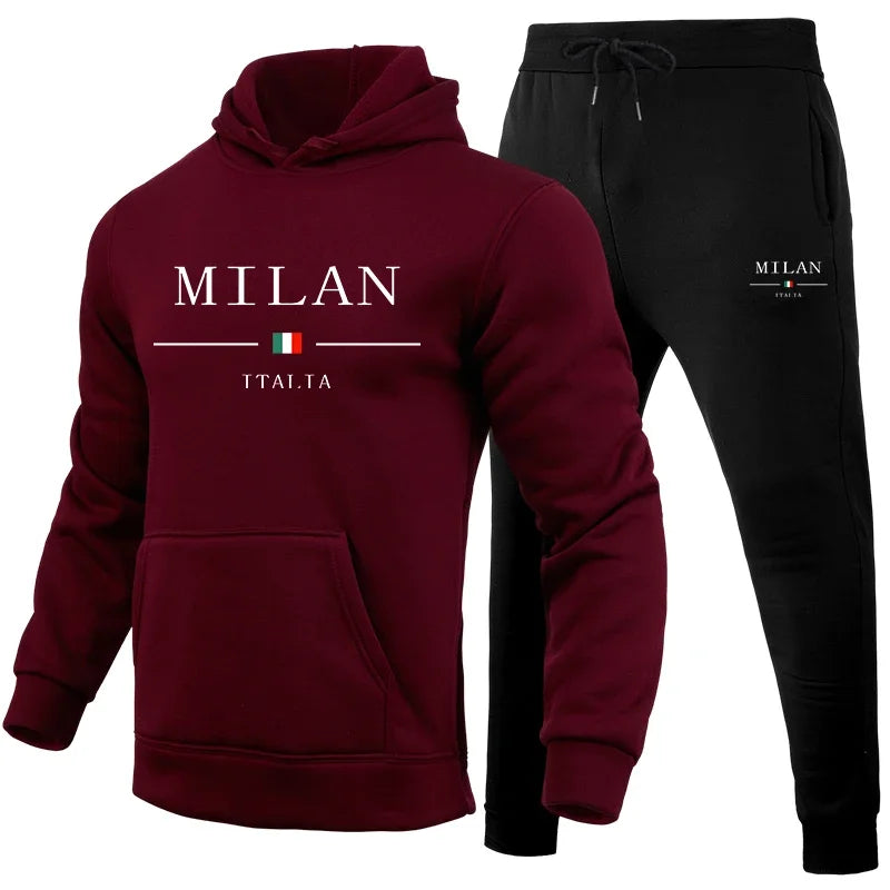 Men Hooded Sportswear Tracksuit