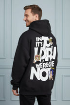 Men Oversized Alphabet Print Hoodie