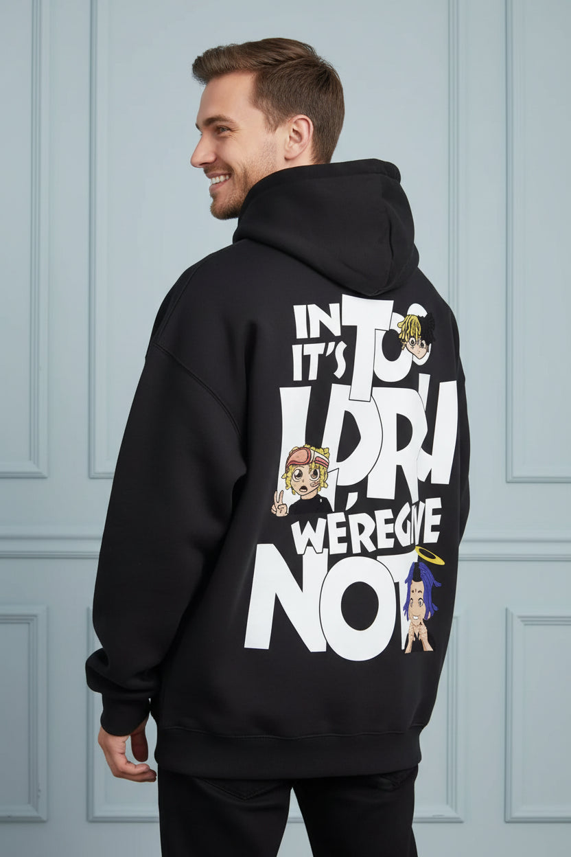 Men Oversized Alphabet Print Hoodie