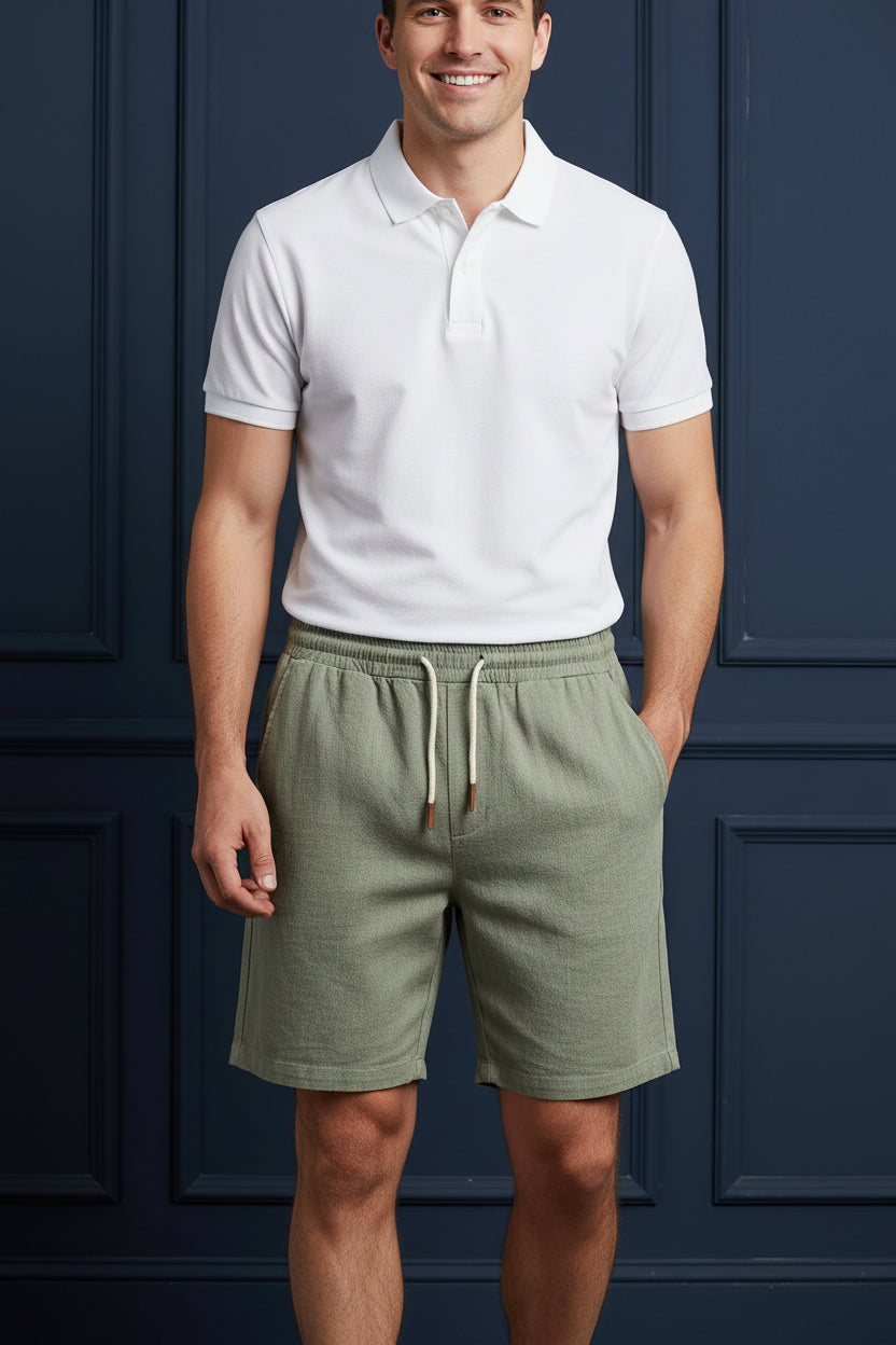 Men Linen Casual Shorts