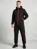 Men Hooded Windbreaker Jogger Tracksuit