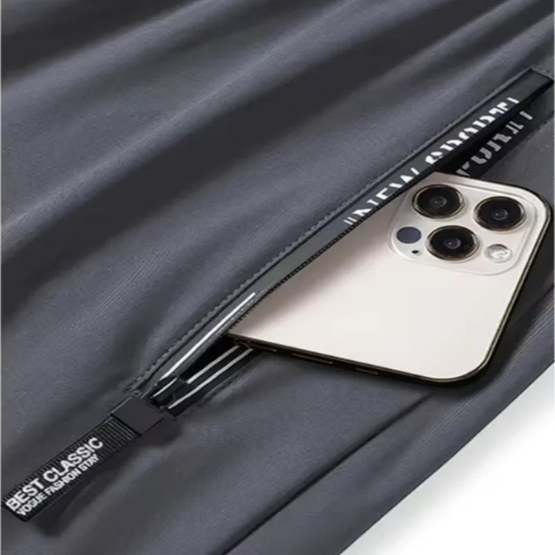 Men's Fitness Pants Zippered Pockets Stretch Sports Pants Running