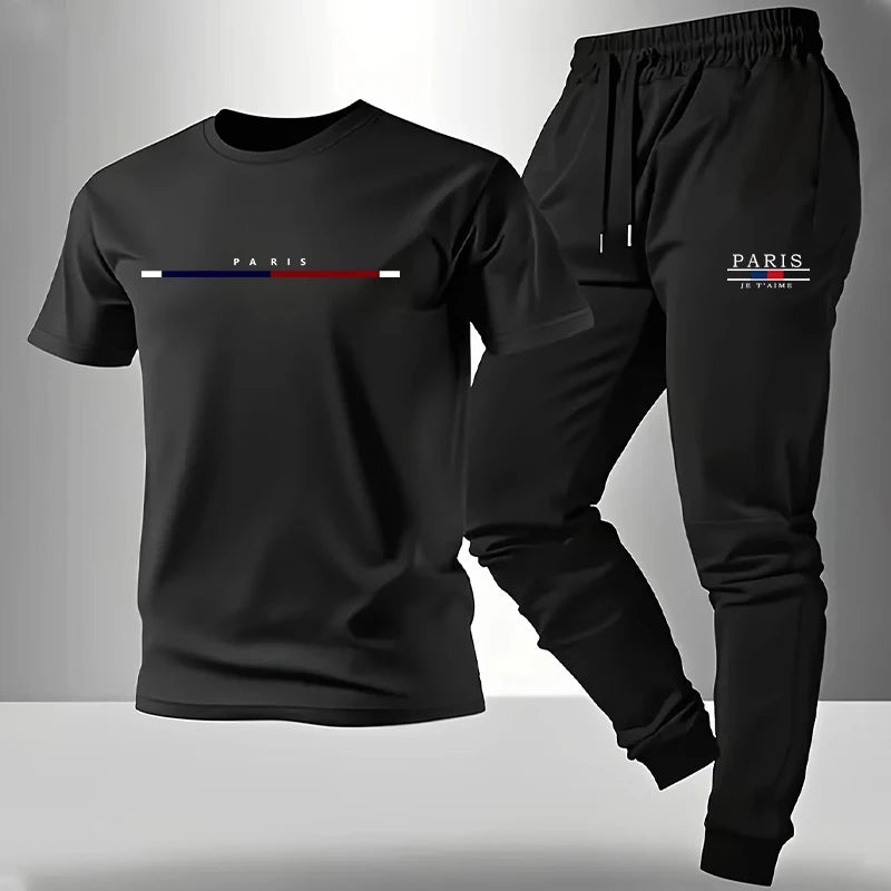 Men Paris Print Tracksuit