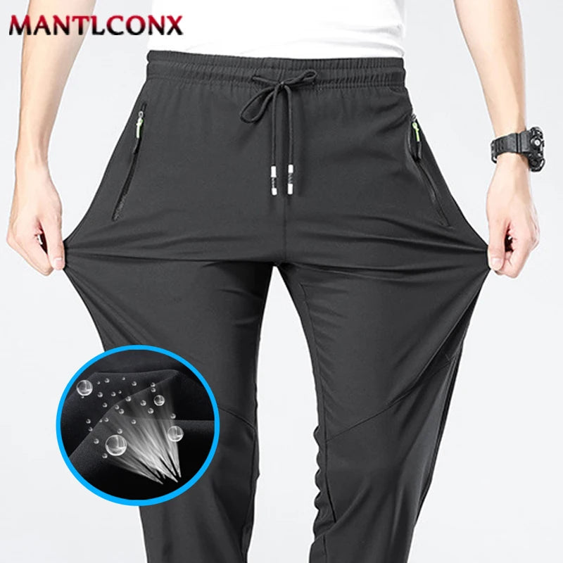 Breathable Men's Casual Pants Quick Dry Straight Elastic Waist Jogger