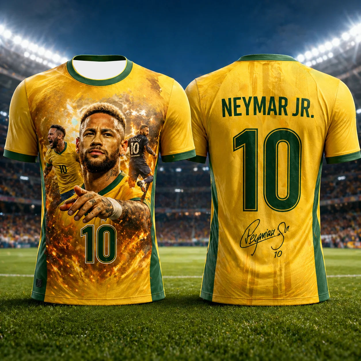 New Trendy Neymar Soccer Jersey 3D Printed Breathable Summer Sports