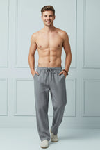 Men Cotton Linen Casual Joggers