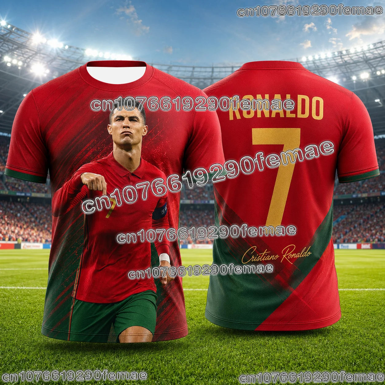 2026 New Ronaldo No.7 Football Jersey Oversized Breathable Training