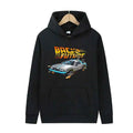 Retro DeLorean Car Print Hoodie for Men