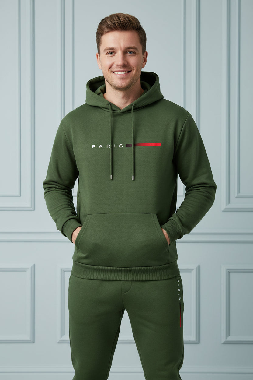 2025 letter printed sportswear set men's hooded sweatshirt long pants