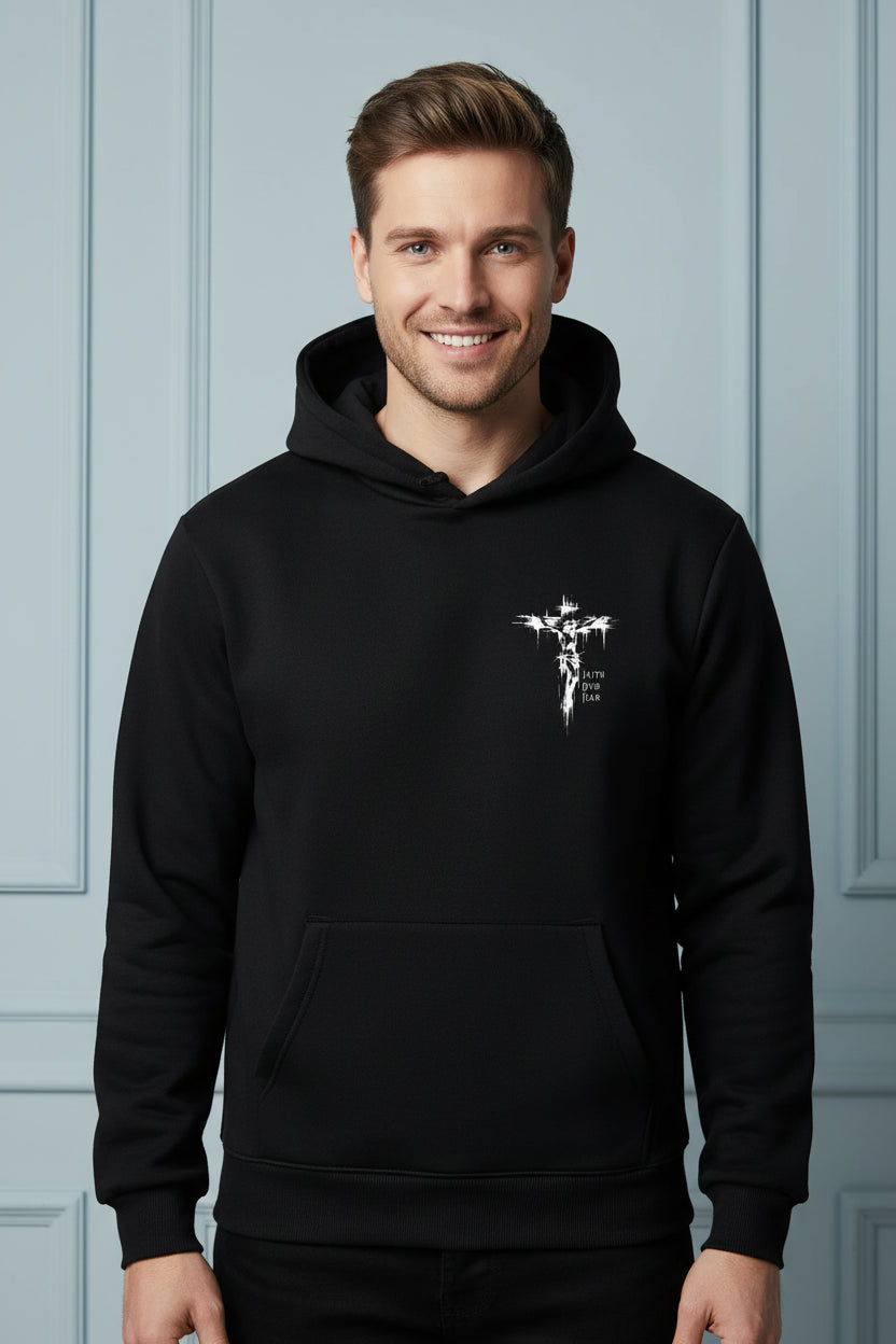 Hoodie with Religious Cross for Men