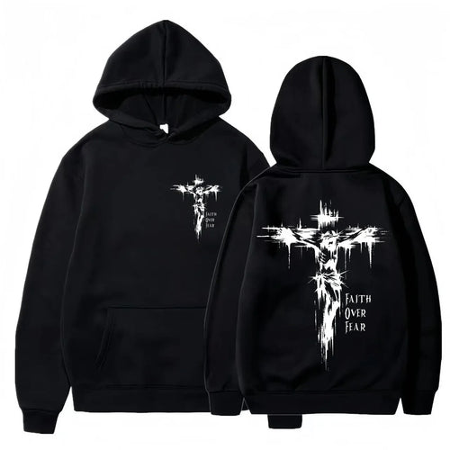 Hoodie with Religious Cross for Men