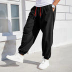 Men's Harem Pants Loose Fit Chinese Style Cotton Linen Solid Color
