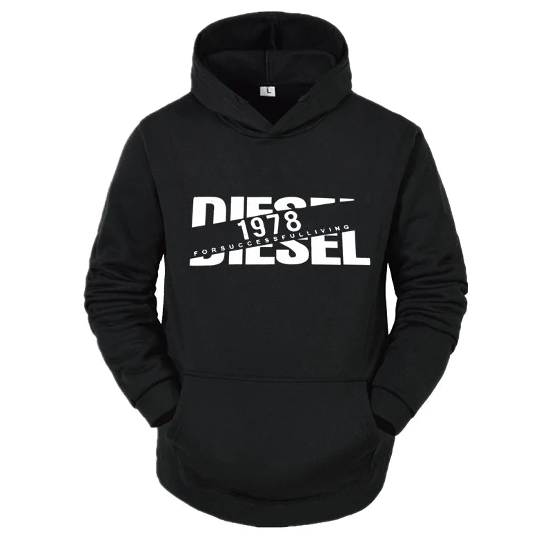2025 Autumn/Winter Casual Printed Hoodie Classic Style Fashion Men's