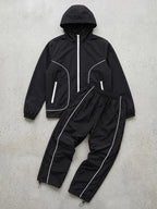 Men Hooded Windbreaker Jogger Tracksuit