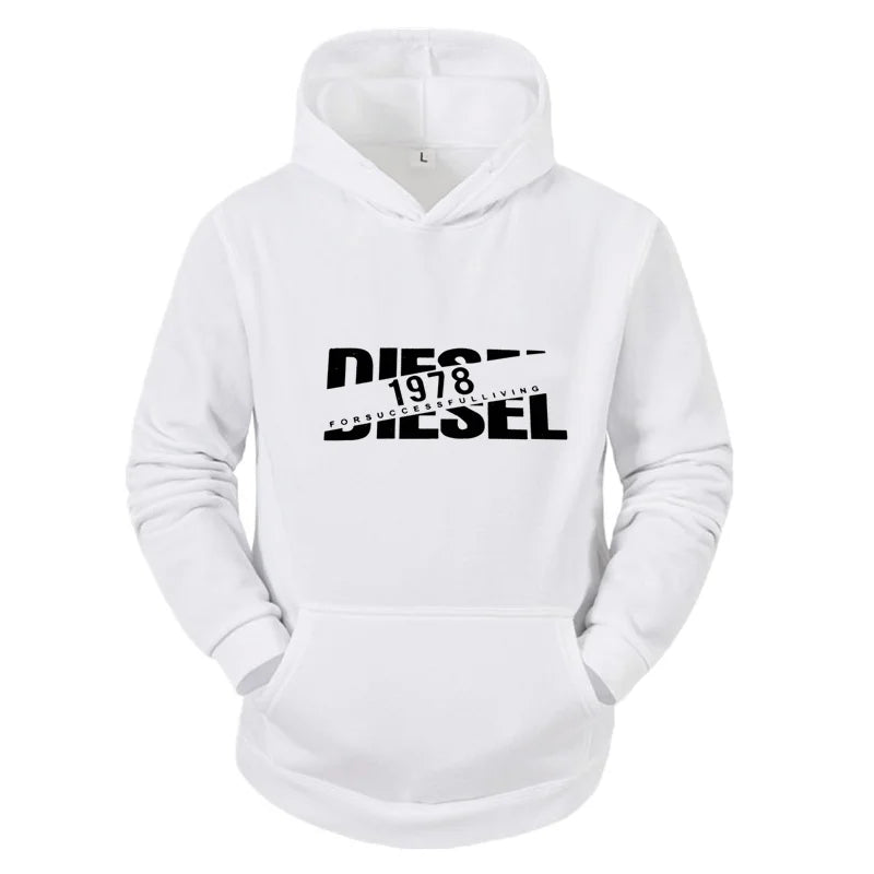 2025 Autumn/Winter Casual Printed Hoodie Classic Style Fashion Men's