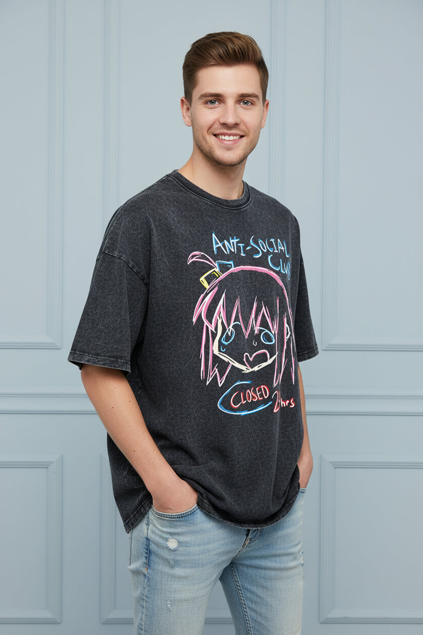 Men Bocchi The Rock Oversized T-shirt