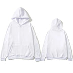 Oversized Unisex Hoodie, Solid Color Zip Up Jacket, Casual Street