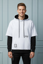 New Patchwork Hooded Sweatshirt Hip Hop Men Pullover Hoodies