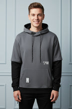 New Patchwork Hooded Sweatshirt Hip Hop Men Pullover Hoodies