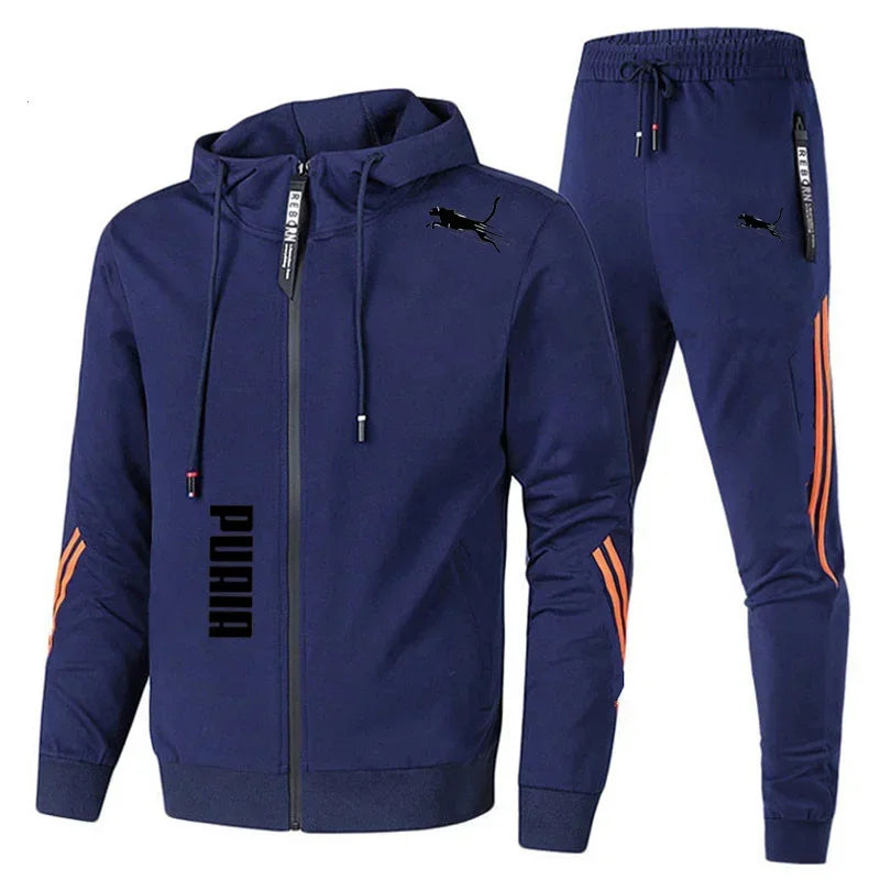 Men Hoodie Joggers Tracksuit Set