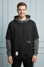 New Patchwork Hooded Sweatshirt Hip Hop Men Pullover Hoodies