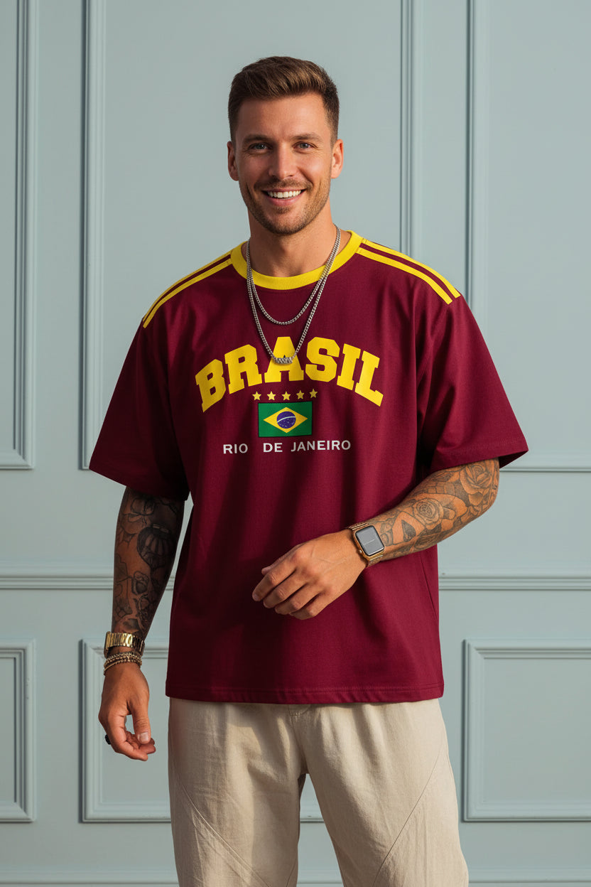 Brazil Retro Stripe Football Jersey