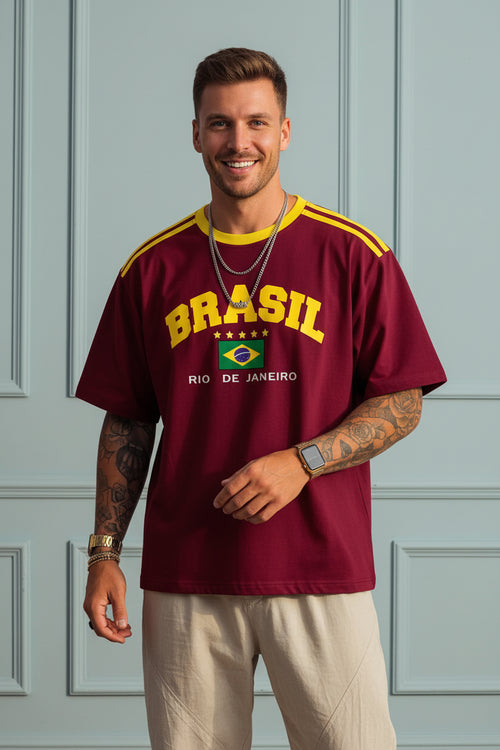 Brazil Retro Stripe Football Jersey
