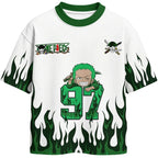 One Piece Luffy Zoro Japanese Anime Football Sports Jersey  Kids