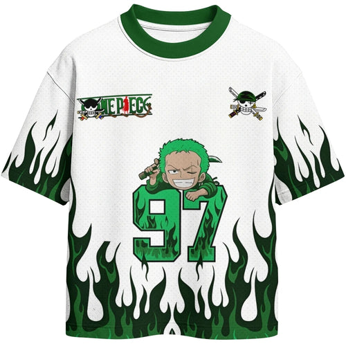 One Piece Luffy Zoro Japanese Anime Football Sports Jersey  Kids
