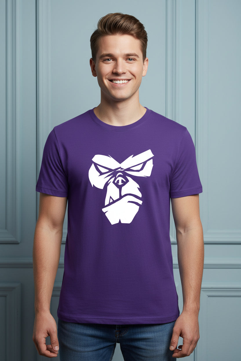 Men Gorilla Face Graphic Oversized T-Shirt