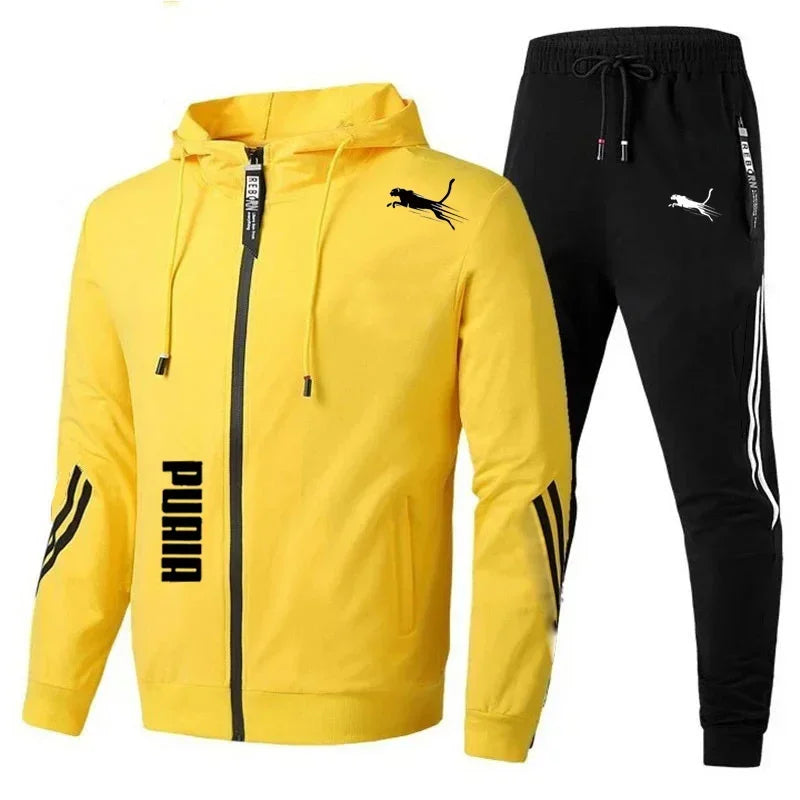 Men Hoodie Joggers Tracksuit Set