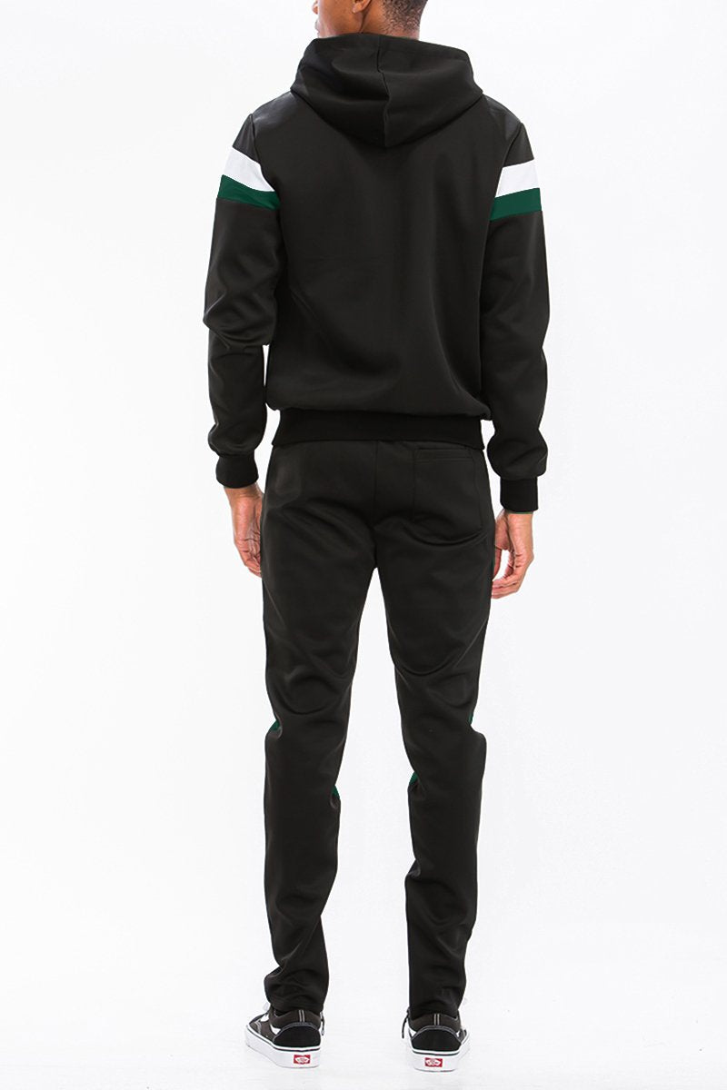 Chevron Track Set Co Ord 2 Pc Track Jacket and Pant Set