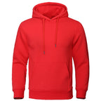 Solid Color Men Hoodies Fleece Warm Mens Sweatshirt Fashion Streetwear