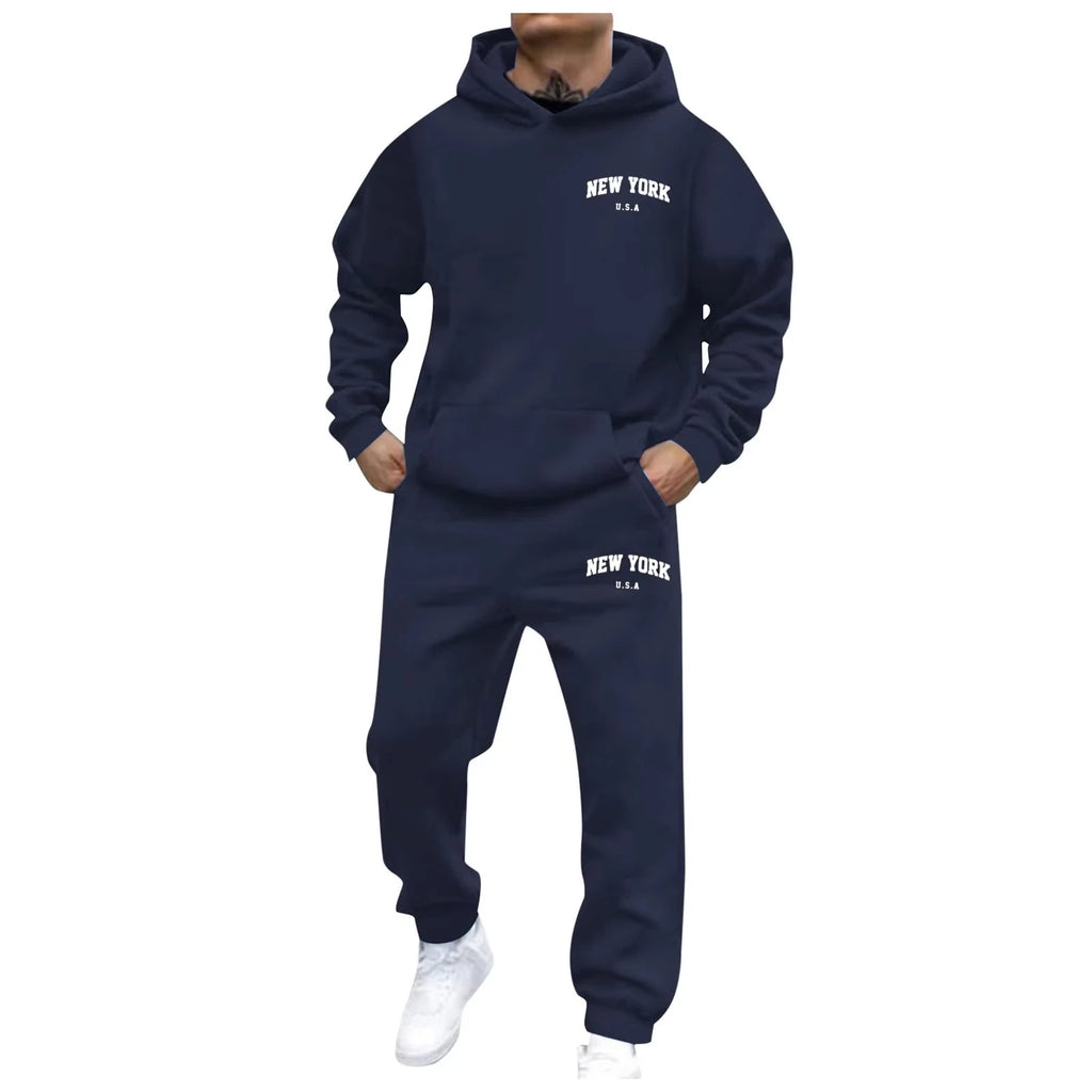 Men Hooded Cotton Tracksuit