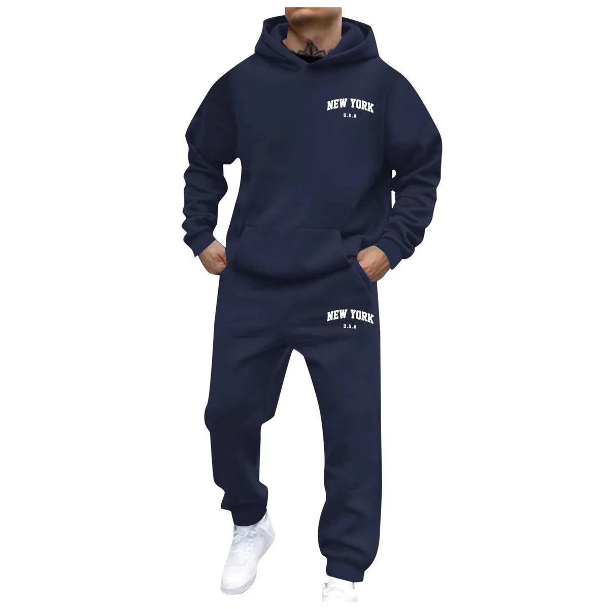 Men Hooded Cotton Tracksuit
