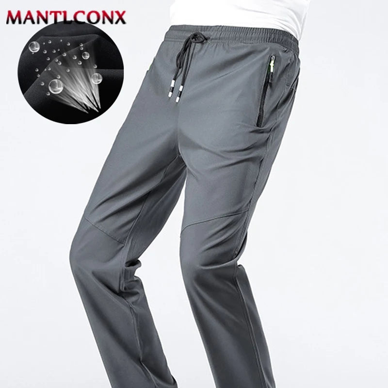 Breathable Men's Casual Pants Quick Dry Straight Elastic Waist Jogger