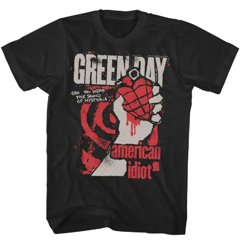 Men Green Day American Idiot T-shirt