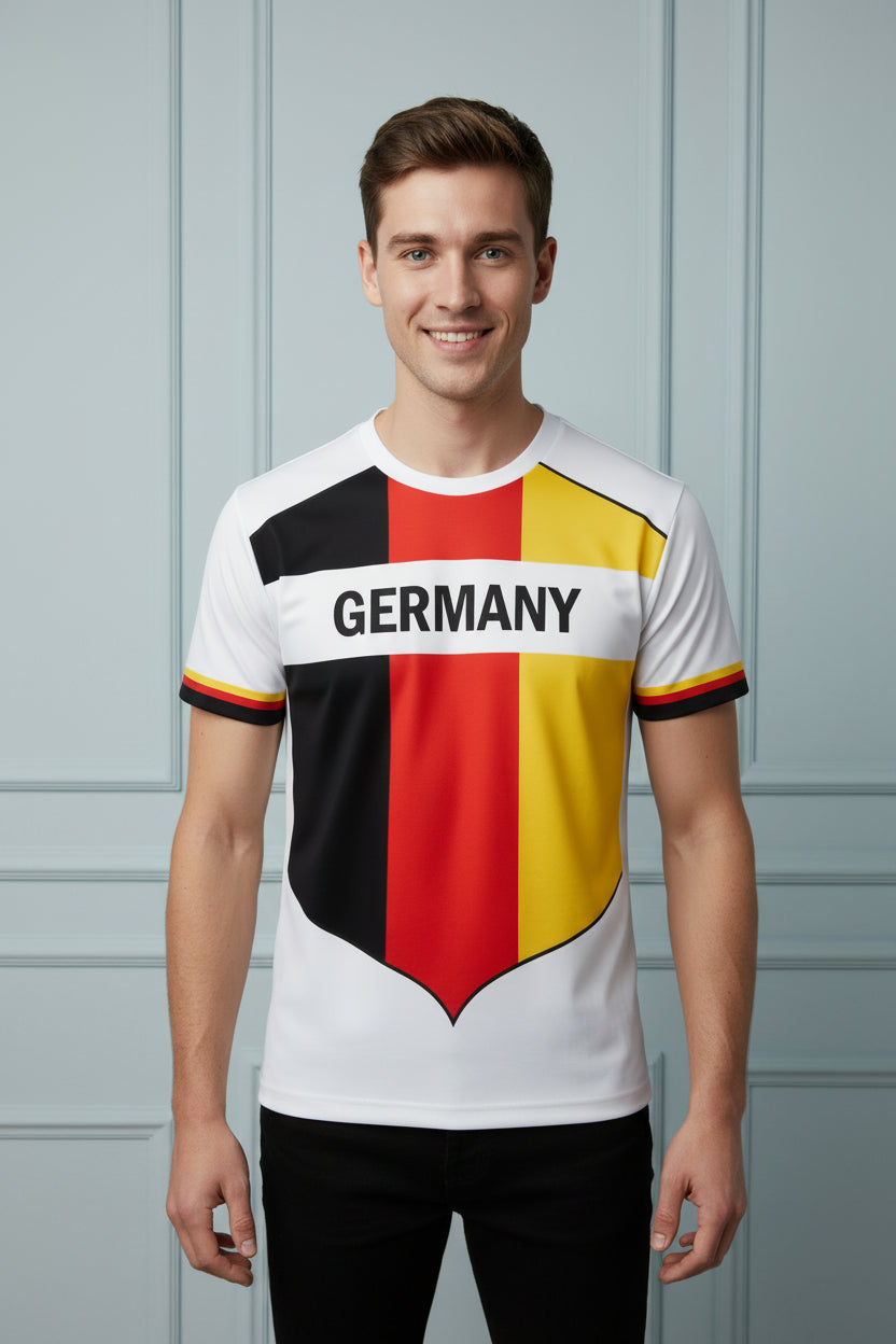 Germany Football Flag Print Jersey